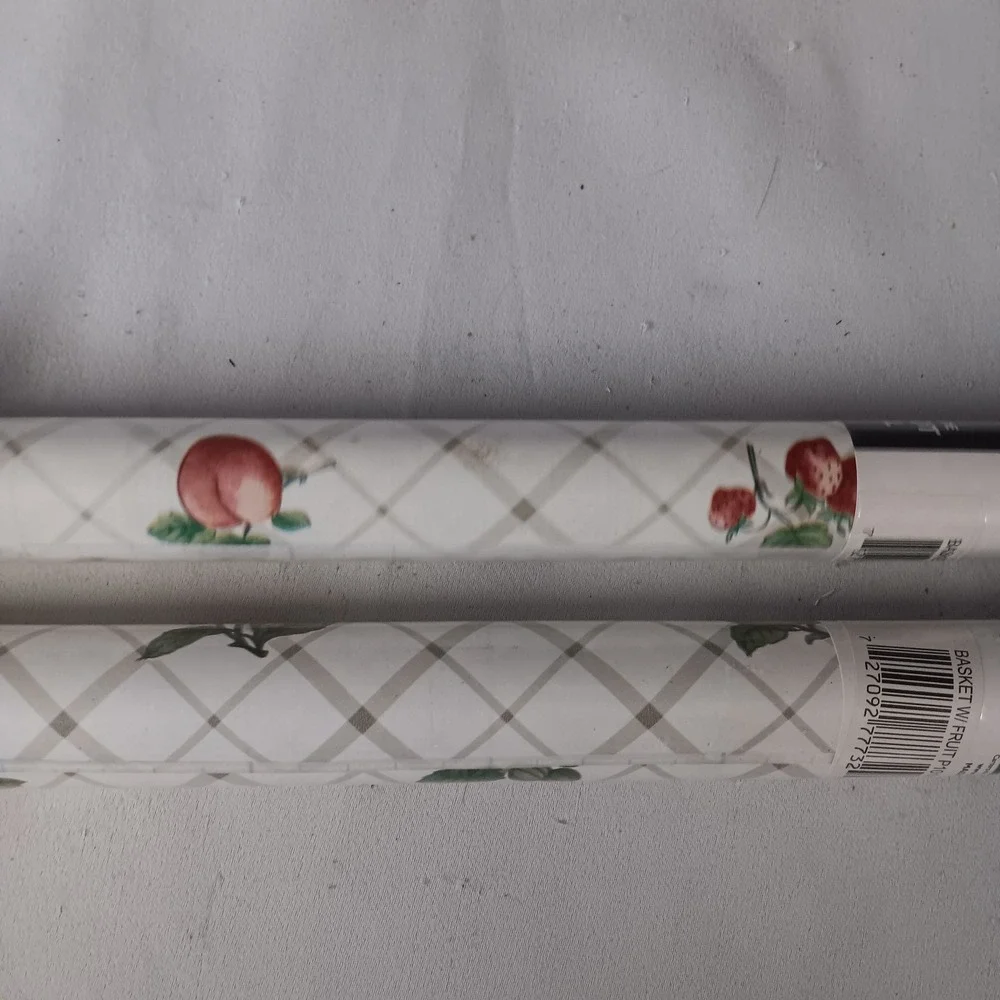 Griptex Perfect Shelf Liner Fruit Veggie Cottagecore Lot 2 Rolls 18